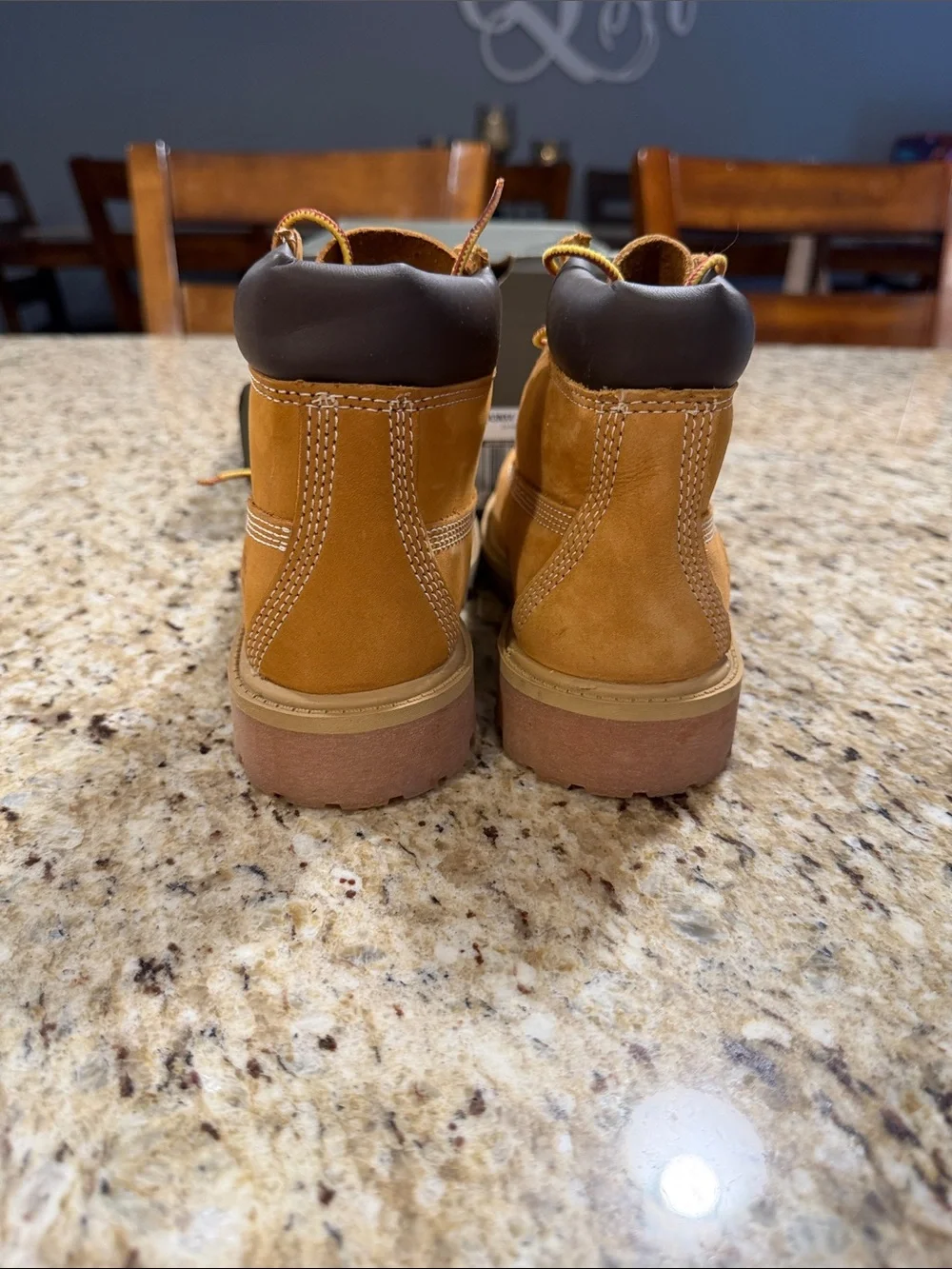 Timberland Boys Wheat Brown Premium Work Boots barely worn!